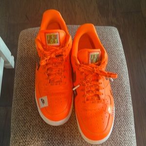 Orange Nike Air Force 1 Just do it!!